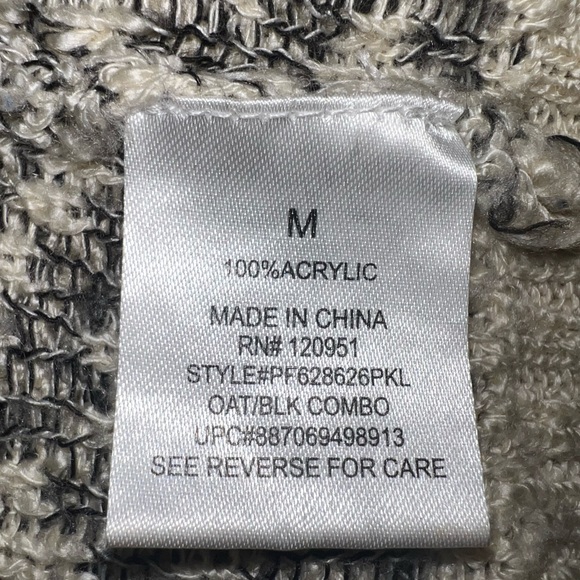 Pink Republic Size Medium Aztec Print Oat and Black Cardigan - Picture 6 of 7